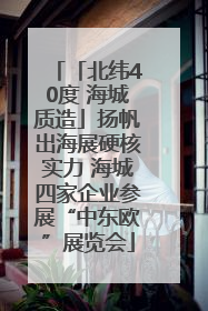 「北纬40度 海城质造」扬帆出海展硬核实力 海城四家企业参展“中东欧”展览会