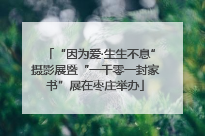 “因为爱·生生不息”摄影展暨“一千零一封家书”展在枣庄举办
