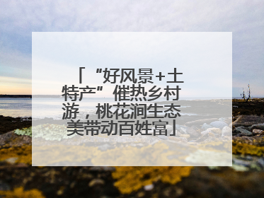“好风景+土特产”催热乡村游，桃花涧生态美带动百姓富