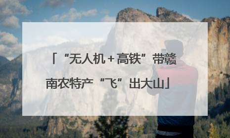 “无人机＋高铁”带赣南农特产“飞”出大山