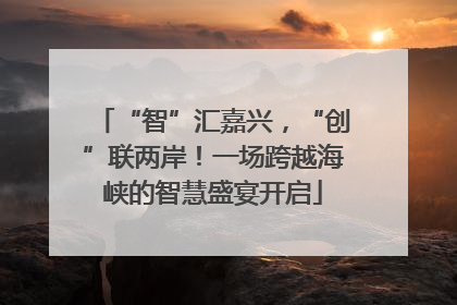“智”汇嘉兴，“创”联两岸！一场跨越海峡的智慧盛宴开启