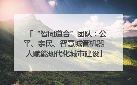 “智同道合”团队：公平、亲民、智慧城管机器人赋能现代化城市建设