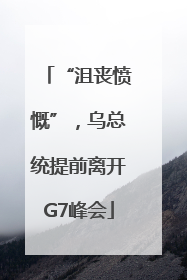 “沮丧愤慨”，乌总统提前离开G7峰会