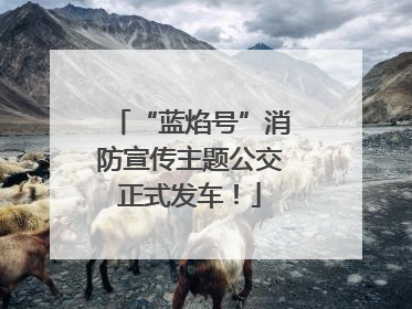 “蓝焰号”消防宣传主题公交正式发车！