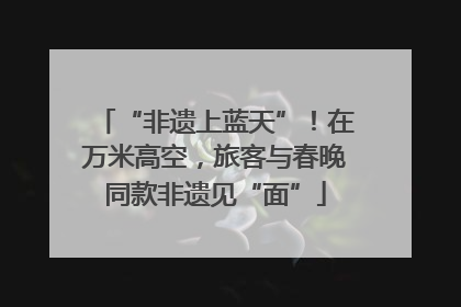 “非遗上蓝天”！在万米高空，旅客与春晚同款非遗见“面”