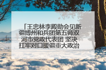 王忠林李殿勋会见新疆博州和兵团第五师双河市党政代表团 坚决扛牢对口援疆重大政治责任 推动双方实现优势互补务实合作
