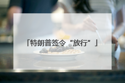 特朗普签令“放行”