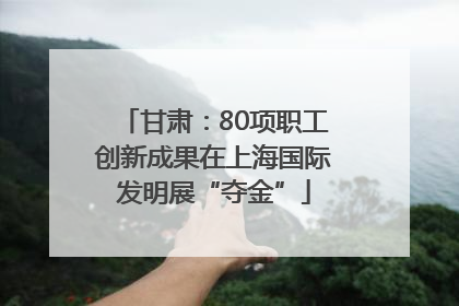 甘肃：80项职工创新成果在上海国际发明展“夺金”