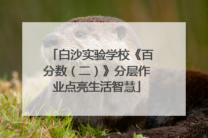 白沙实验学校《百分数（二）》分层作业点亮生活智慧