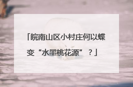 皖南山区小村庄何以蝶变“水墨桃花源”？