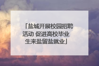 盐城开展校园招聘活动 促进高校毕业生来盐留盐就业