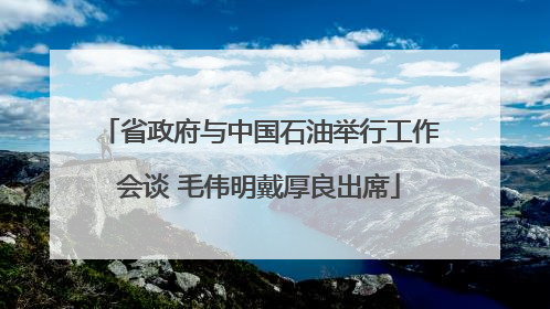 省政府与中国石油举行工作会谈 毛伟明戴厚良出席