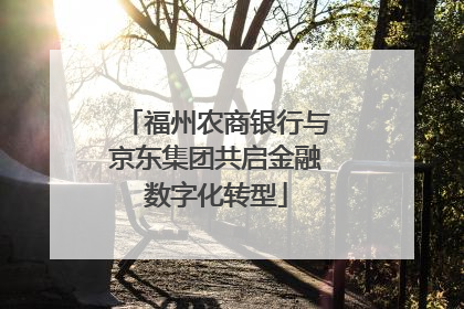 福州农商银行与京东集团共启金融数字化转型