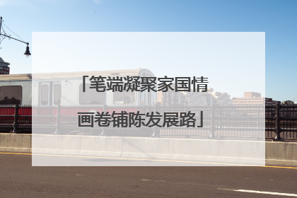 笔端凝聚家国情  画卷铺陈发展路