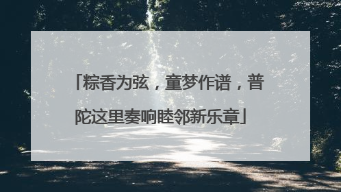 粽香为弦，童梦作谱，普陀这里奏响睦邻新乐章