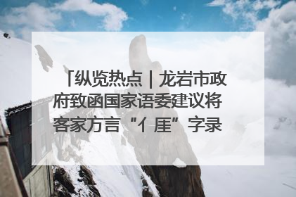 纵览热点｜龙岩市政府致函国家语委建议将客家方言“亻厓”字录入《新华字典》引发热议，当地回应