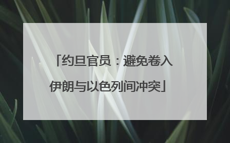 约旦官员：避免卷入伊朗与以色列间冲突