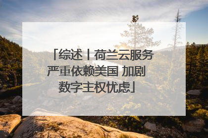 综述丨荷兰云服务严重依赖美国 加剧数字主权忧虑