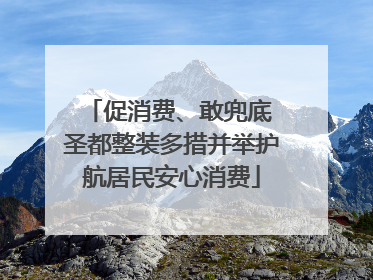 促消费、敢兜底 圣都整装多措并举护航居民安心消费