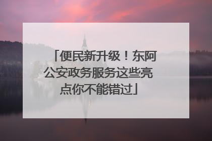 便民新升级！东阿公安政务服务这些亮点你不能错过