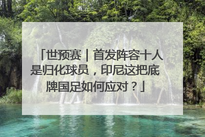 世预赛｜首发阵容十人是归化球员，印尼这把底牌国足如何应对？