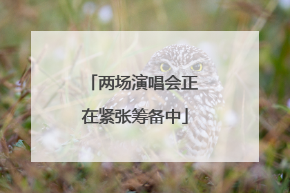 两场演唱会正在紧张筹备中