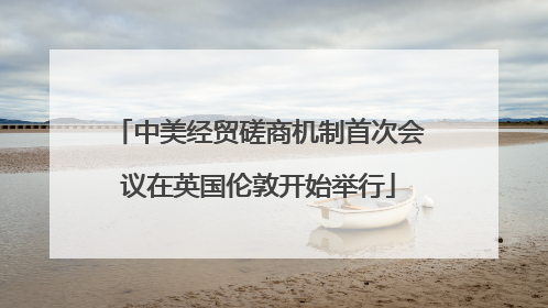 中美经贸磋商机制首次会议在英国伦敦开始举行