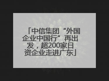 中信集团“外国企业中国行”再出发，超200家日资企业走进广东