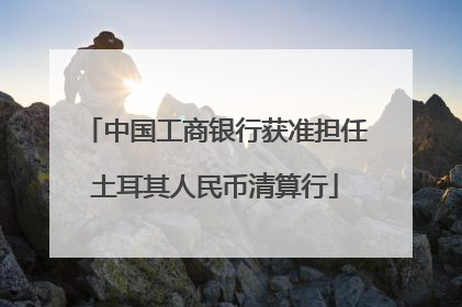 中国工商银行获准担任土耳其人民币清算行