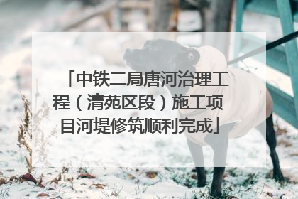 中铁二局唐河治理工程（清苑区段）施工项目河堤修筑顺利完成