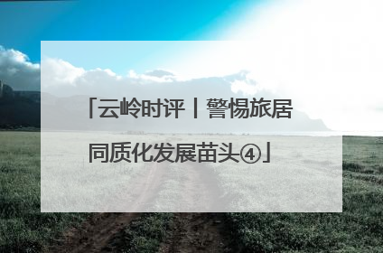 云岭时评丨警惕旅居同质化发展苗头④