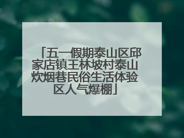 五一假期泰山区邱家店镇王林坡村泰山炊烟巷民俗生活体验区人气爆棚