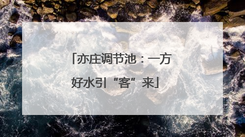 亦庄调节池：一方好水引“客”来
