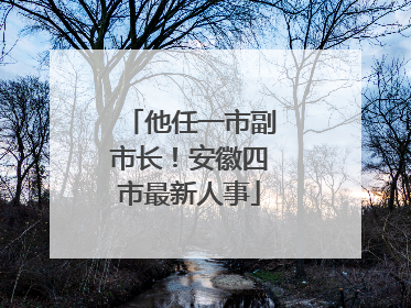 他任一市副市长！安徽四市最新人事