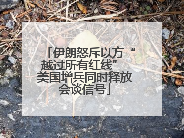 伊朗怒斥以方“越过所有红线” 美国增兵同时释放会谈信号