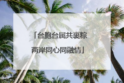 台胞台属共裹粽 两岸同心同融情