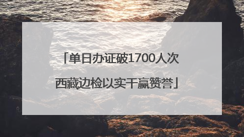单日办证破1700人次 西藏边检以实干赢赞誉