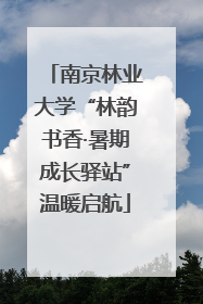 南京林业大学“林韵书香·暑期成长驿站”温暖启航