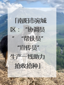 南阳市宛城区：“协调员”“帮扶员”“宣传员” 生产一线助力抢收抢种