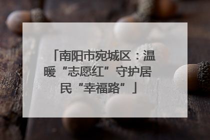 南阳市宛城区：温暖“志愿红”守护居民“幸福路”