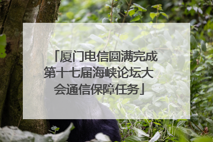 厦门电信圆满完成第十七届海峡论坛大会通信保障任务