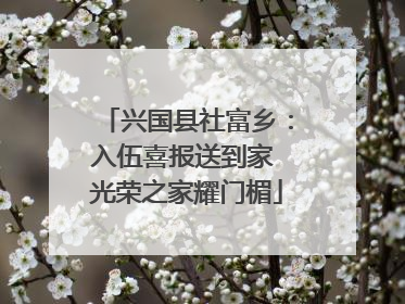 兴国县社富乡：入伍喜报送到家 光荣之家耀门楣