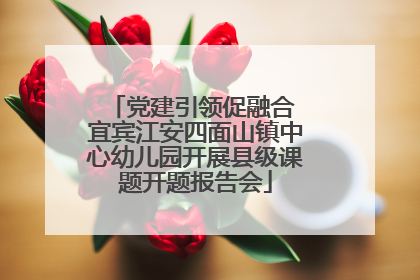 党建引领促融合 宜宾江安四面山镇中心幼儿园开展县级课题开题报告会