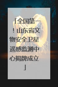 全国第一！山东省文物安全卫星遥感监测中心揭牌成立