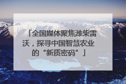 全国媒体聚焦潍柴雷沃，探寻中国智慧农业的“新质密码”