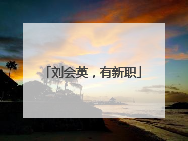 刘会英，有新职