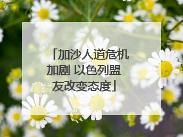 加沙人道危机加剧 以色列盟友改变态度