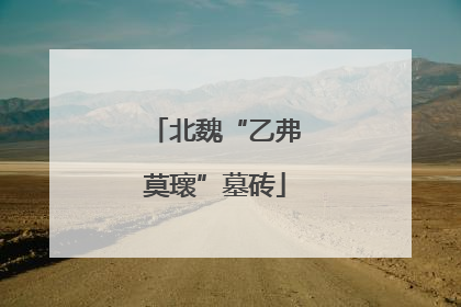 北魏“乙弗莫瓌”墓砖