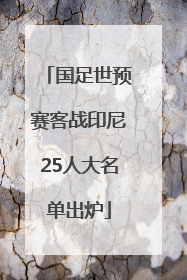 国足世预赛客战印尼25人大名单出炉
