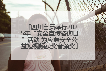 四川自贡举行2025年“安全宣传咨询日”活动 为应急安全公益短视频获奖者颁奖